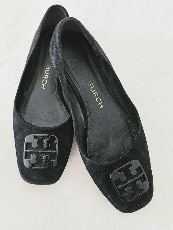 Tory Burch Suede Black Georgia Flats main image 0